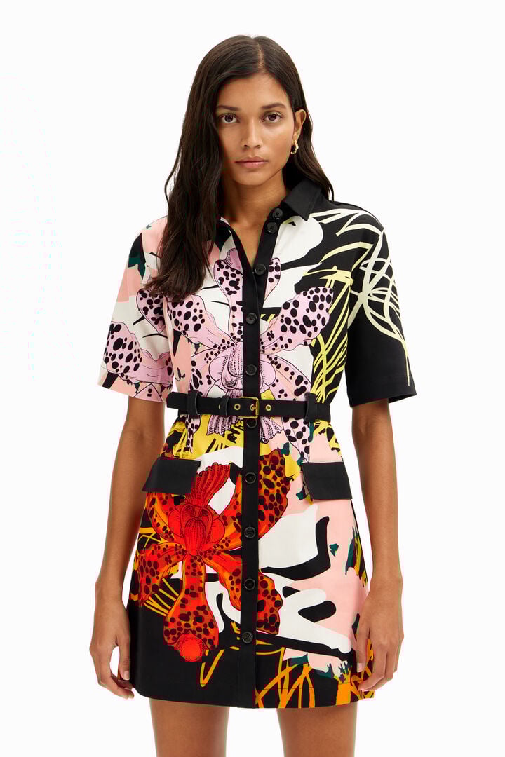M. Christian Lacroix short orchid shirt dress | Desigual