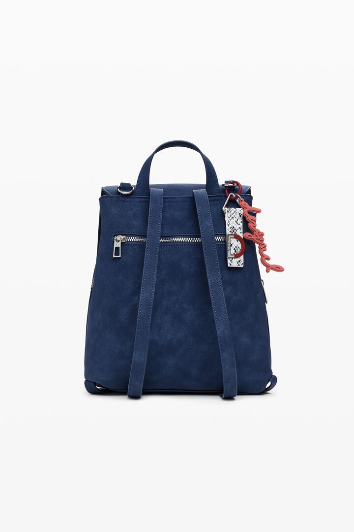 Small embossed flap backpack | Desigual
