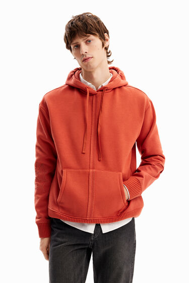 Sweat à Capuche Epais Kuruk - Modèle MJ - Orange