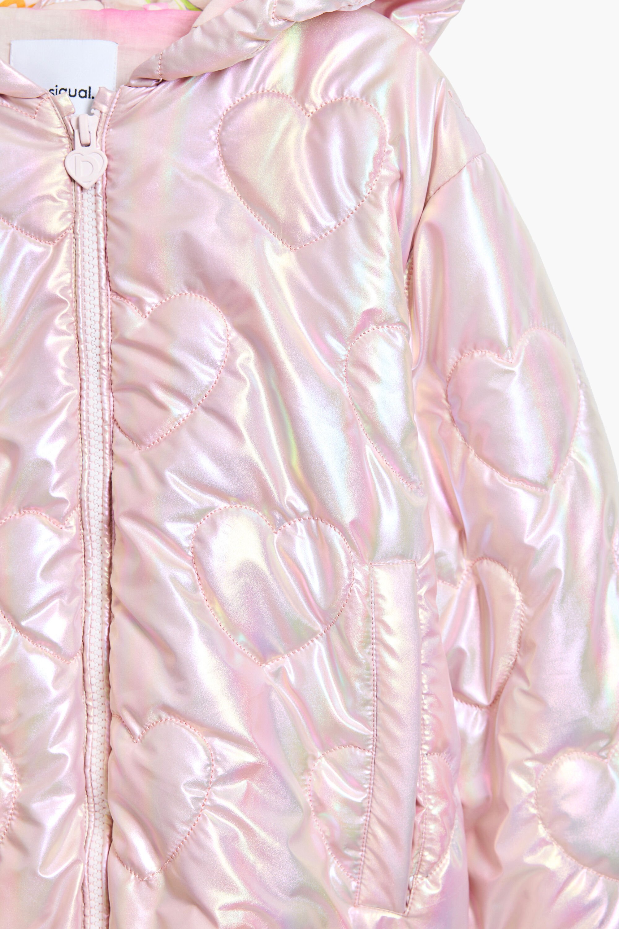 Metallic quilted coat girl's I Desigual.com