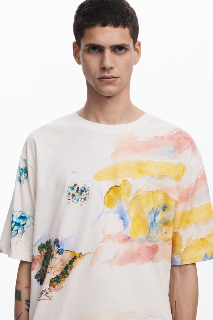 Short-sleeve watercolor T-shirt | Desigual