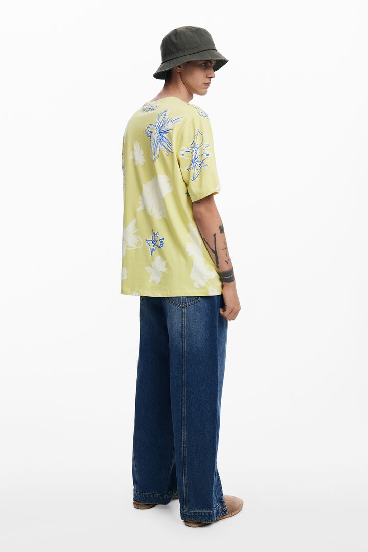 Short-sleeve T-shirt with leaves | Desigual