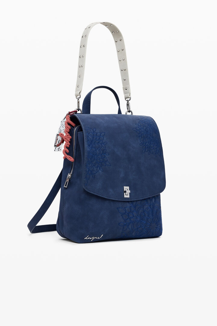 Small embossed flap backpack | Desigual