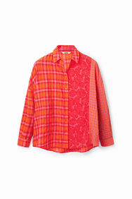 Camisa oversize patch quadres | Desigual