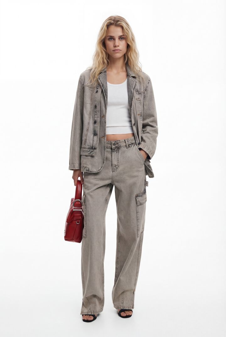 Distressed denim blazer | Desigual