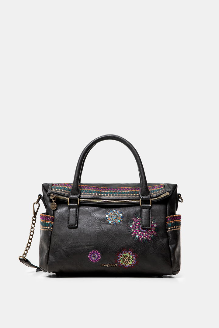 Embroidered briefcase bag | Desigual