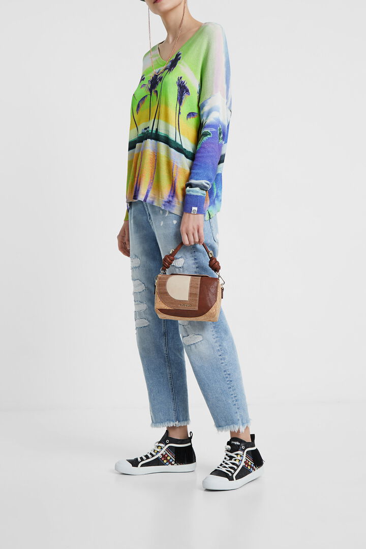 Pull fin imprimé hawaïen | Desigual