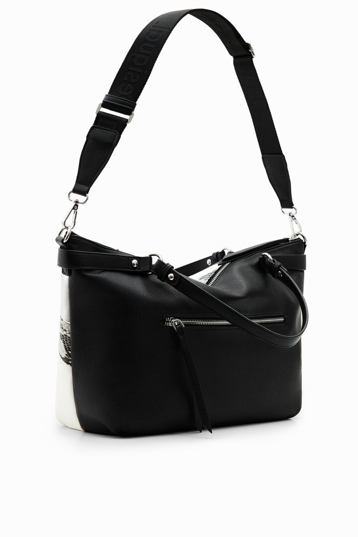 Large patchwork snakeskin handbag | Desigual