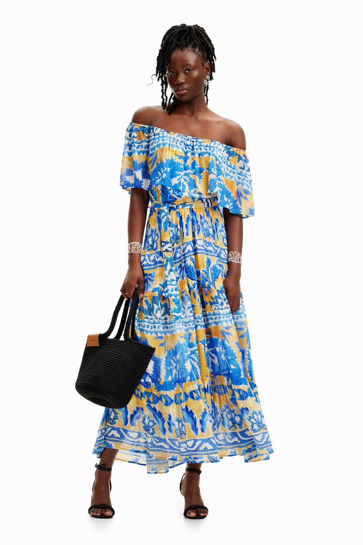 Vestido largo arty Stella Jean | Desigual