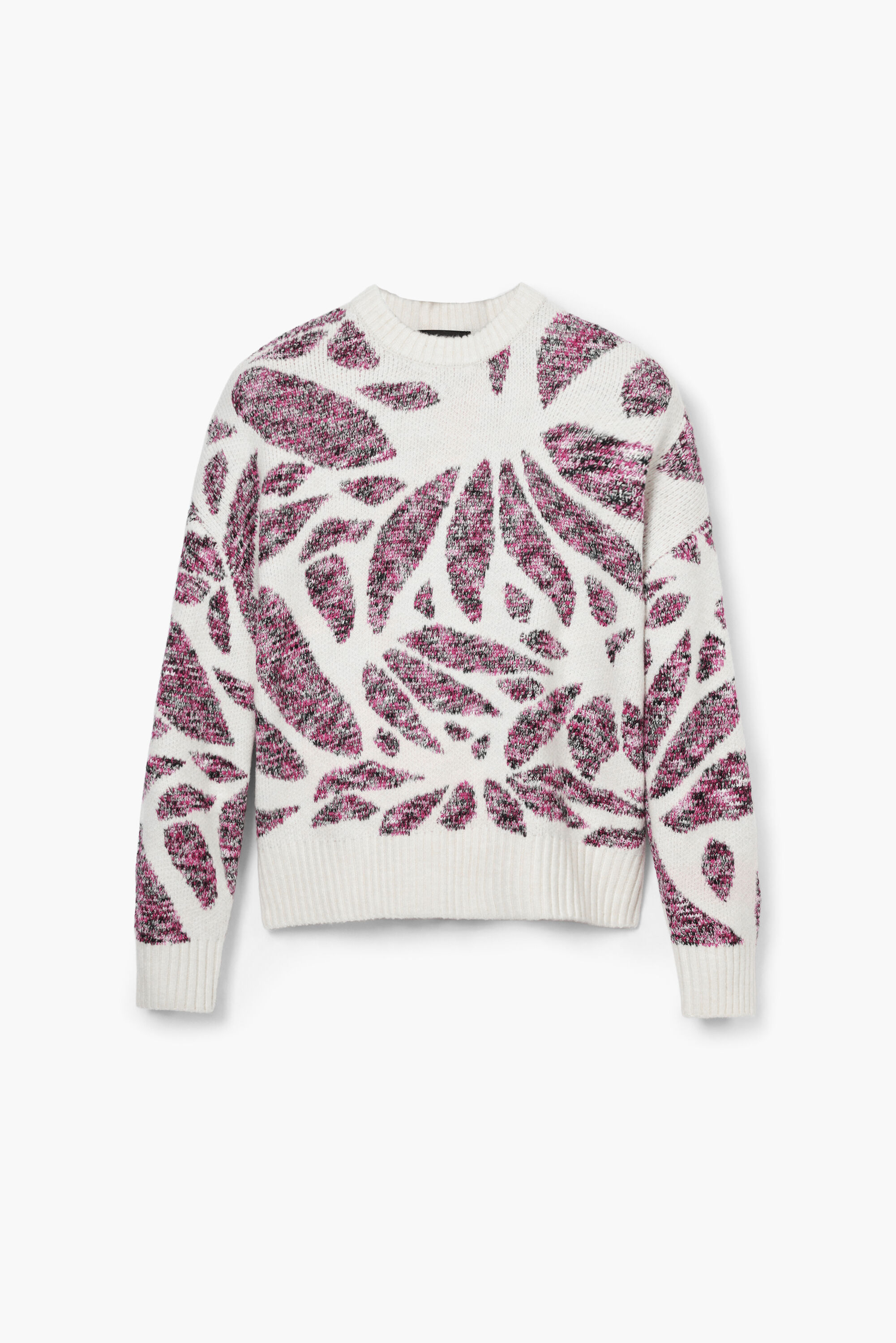 Desigual, Pullover mit Blätterdruck, XL