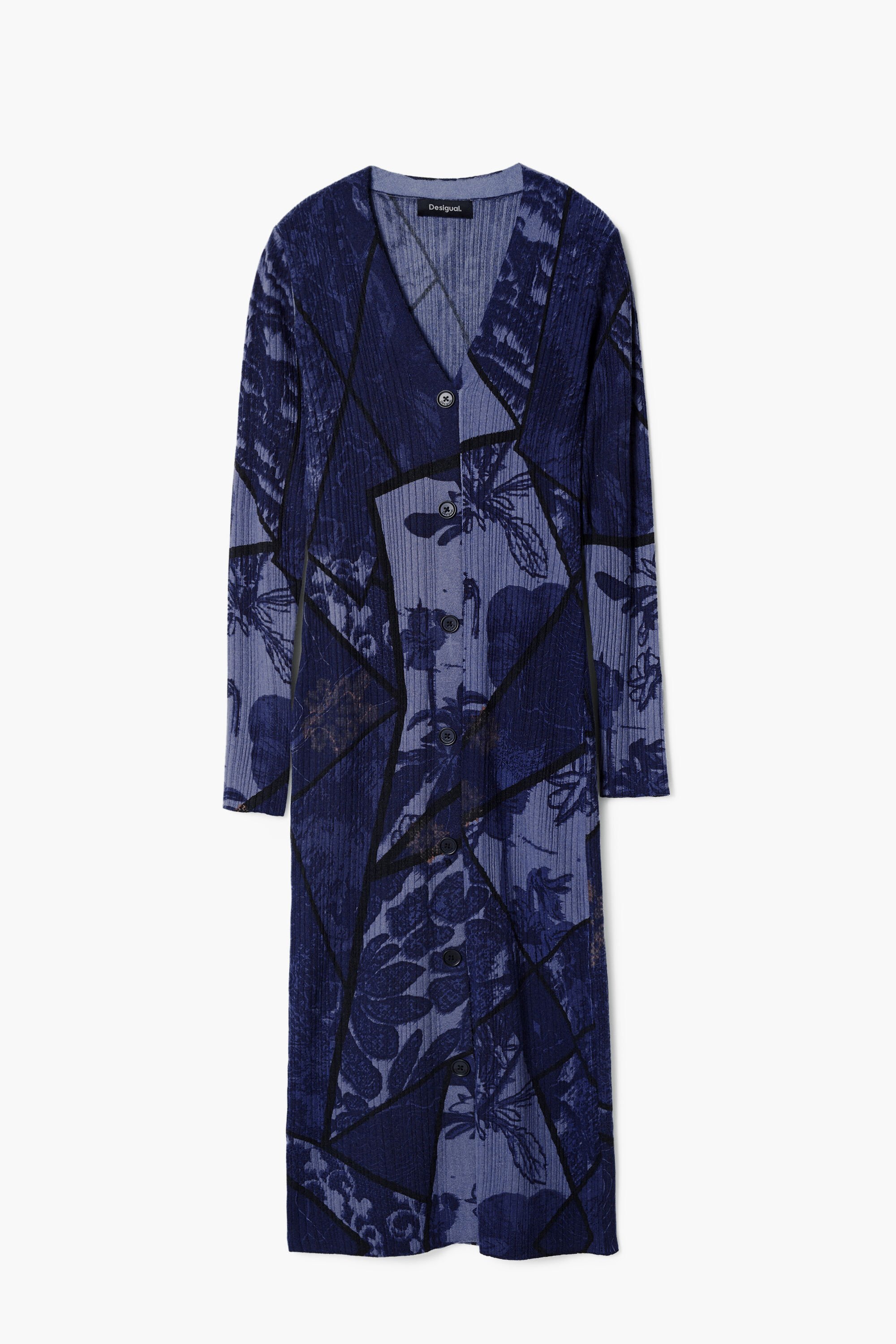 Desigual, Midikleid mit Blumenmuster, Damen, Blau, XL