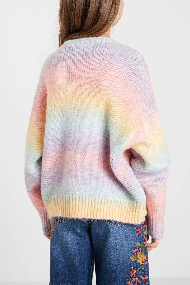 Oversize rainbow knit jumper | Desigual