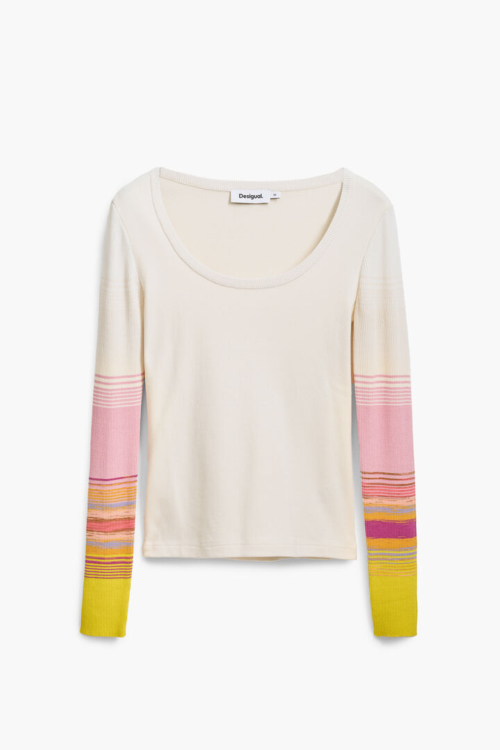 T-shirt with printed sleeves | Desigual