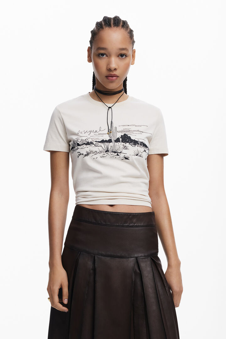 Short-sleeve landscape T-shirt