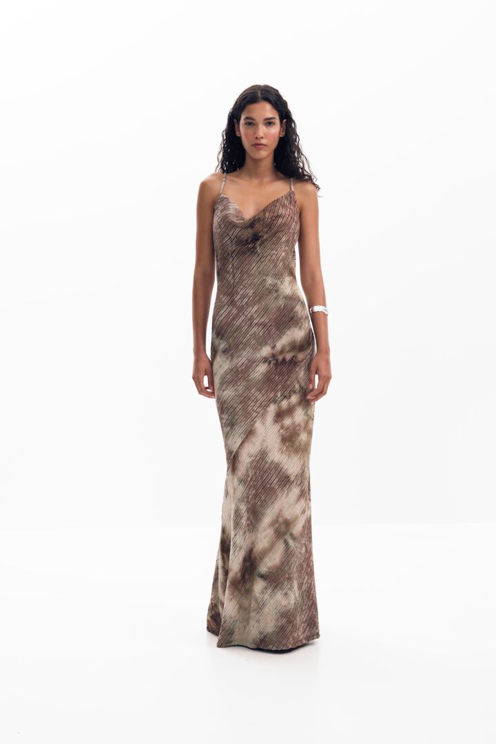 Vestido largo tirantes degradado | Desigual