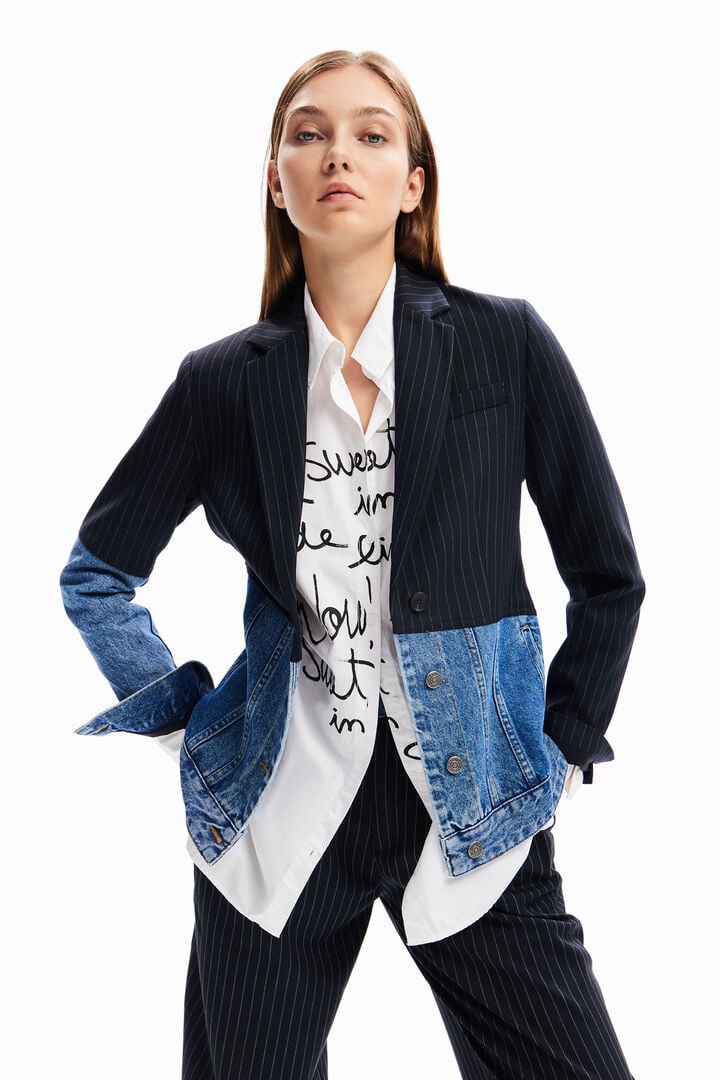 Hybride denim blazer