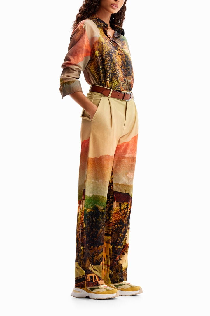 Pantalons rectes paisatge M. Christian Lacroix | Desigual