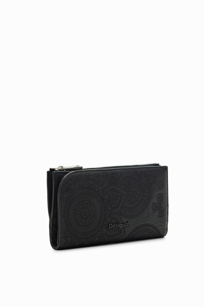 Large embroidered wallet