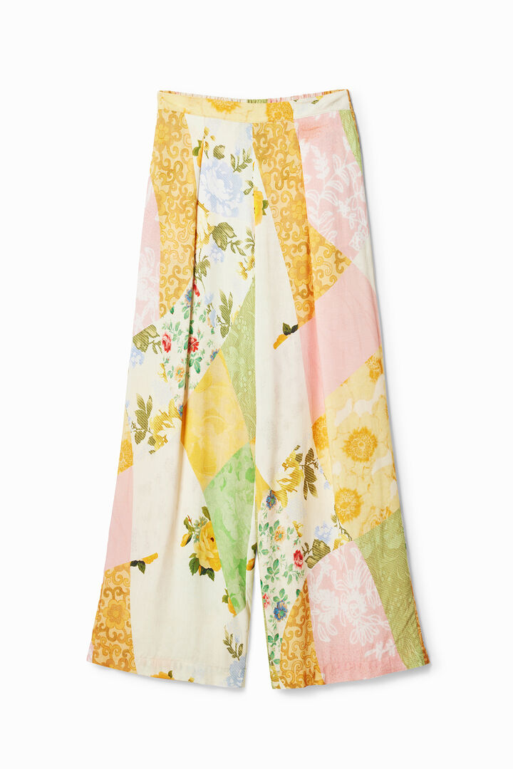 Patched palazzo pants | Desigual