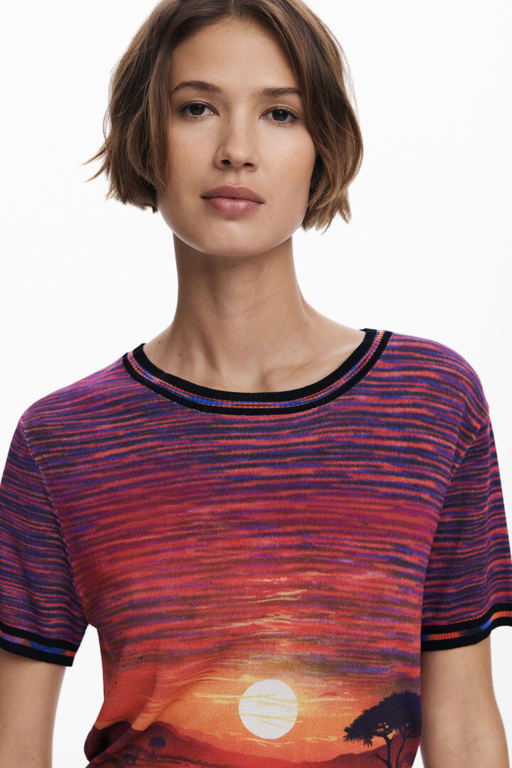 Camiseta tricot atardecer | Desigual