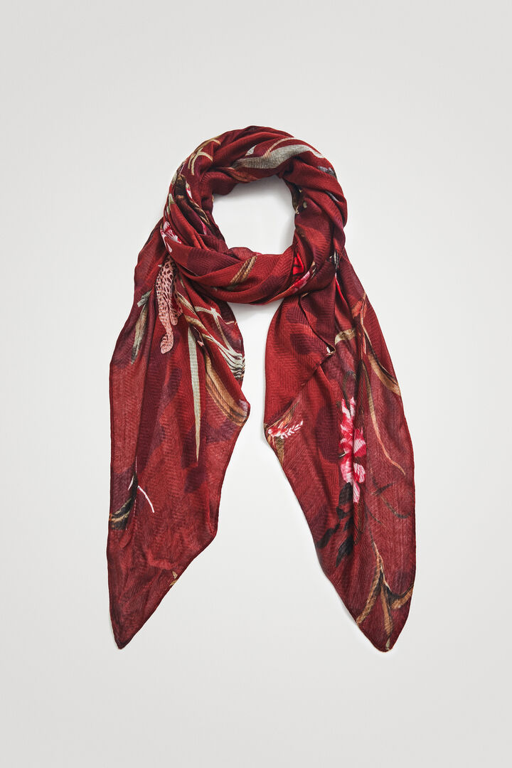 Rectangular foulard floral viscose | Desigual
