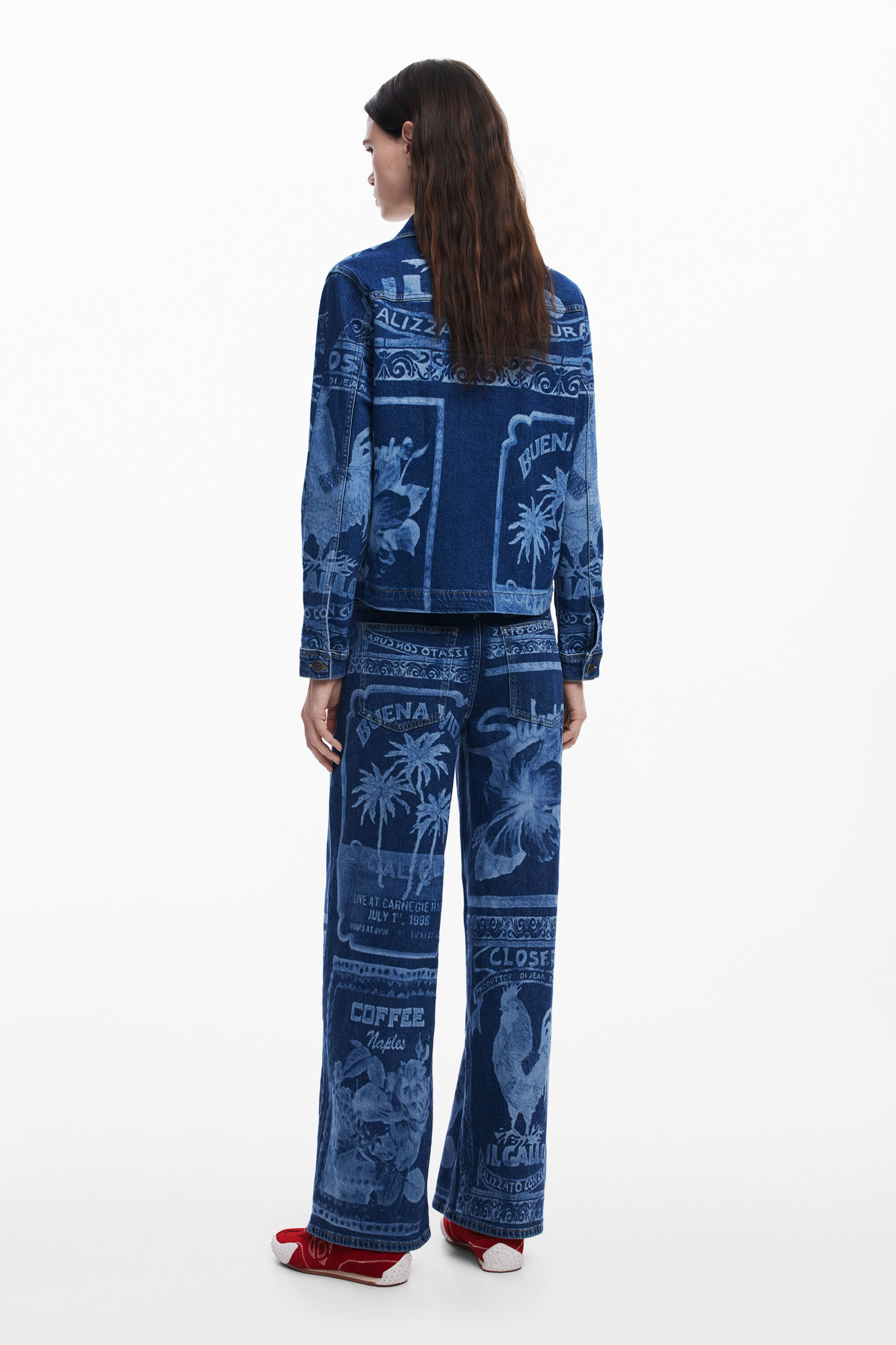 DESIGUAL PALM TREE DENIM JACKET