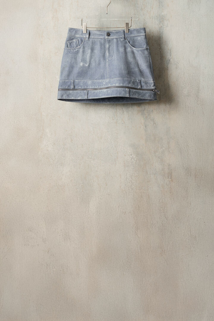 Jupe en cuir effet denim studio | Desigual
