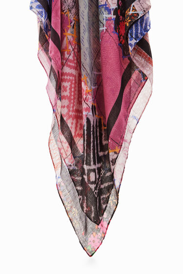 Patchwork rectangular foulard | Desigual