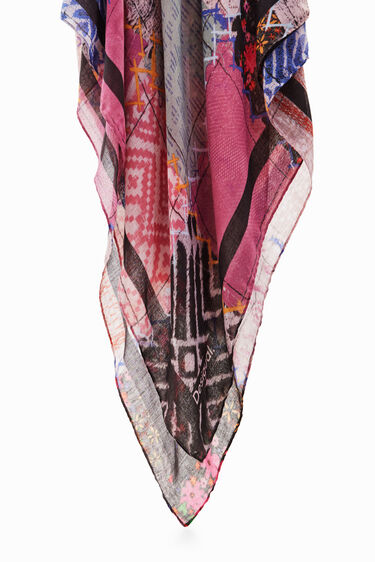 Foulard rectangulaire patchwork | Desigual