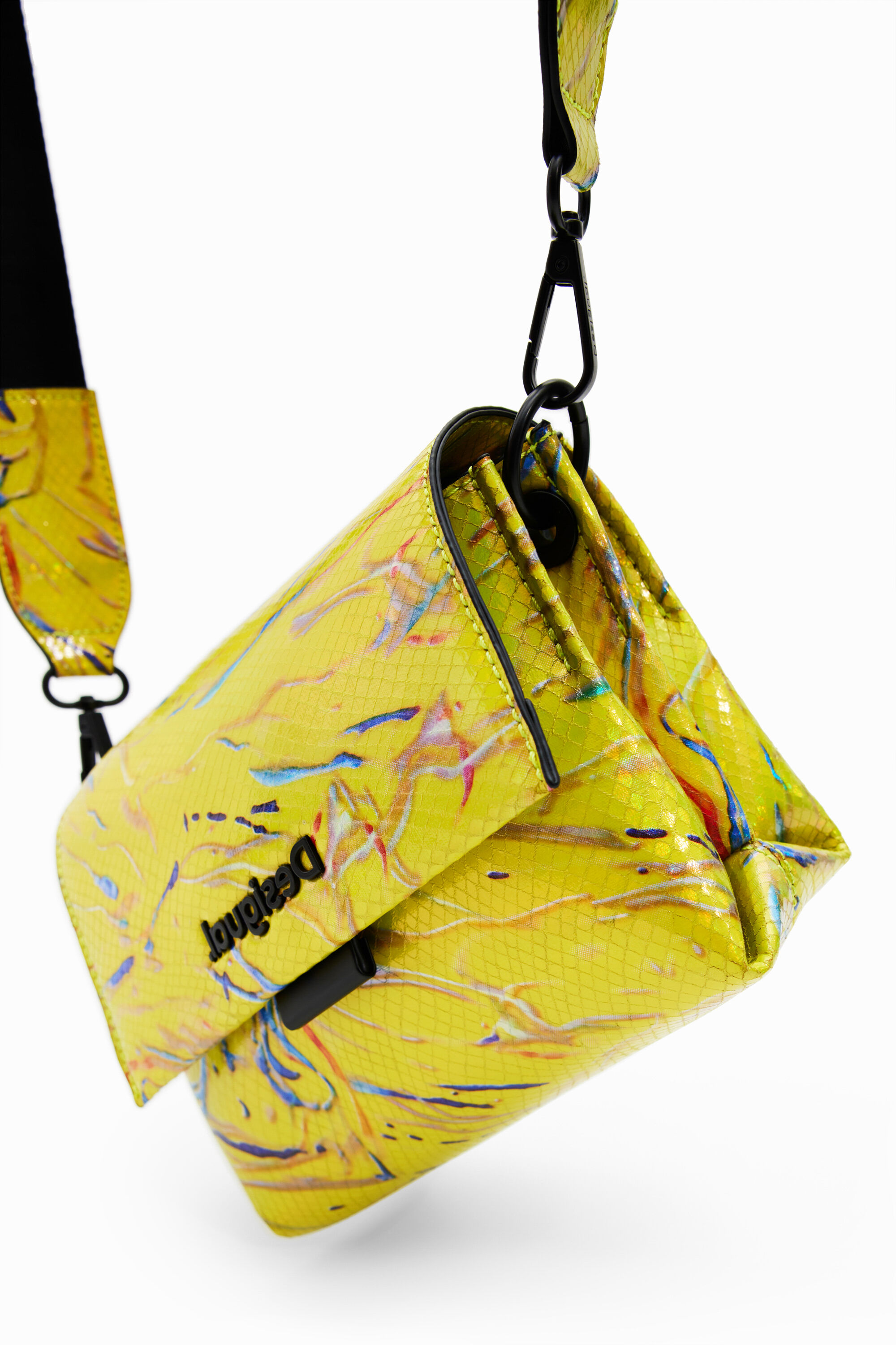 Small gold arty crossbody bag
