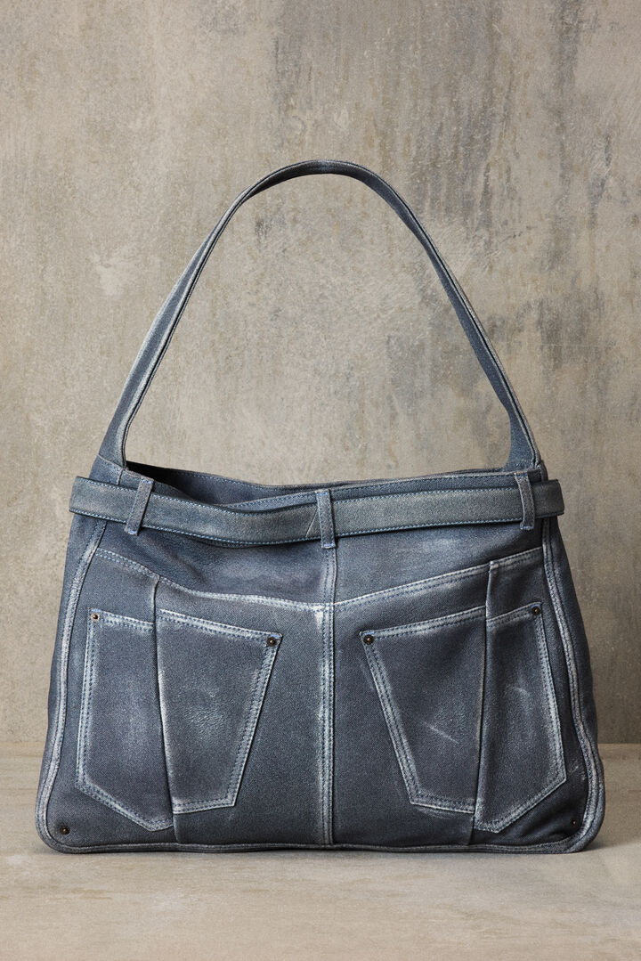Grand sac en cuir denim studio | Desigual