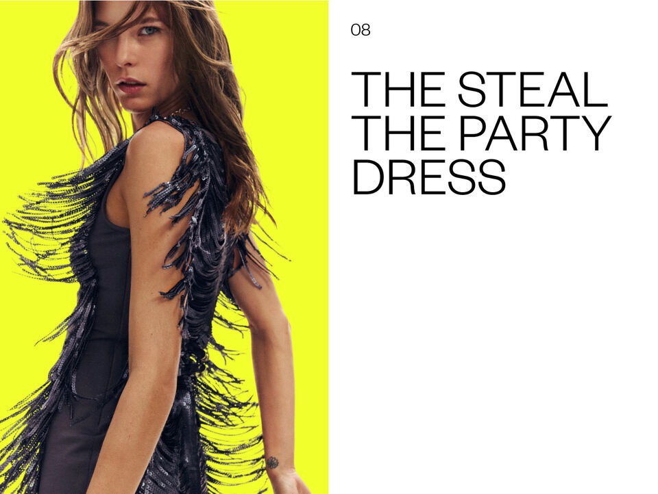 FRINGED SEQUIN DRESS