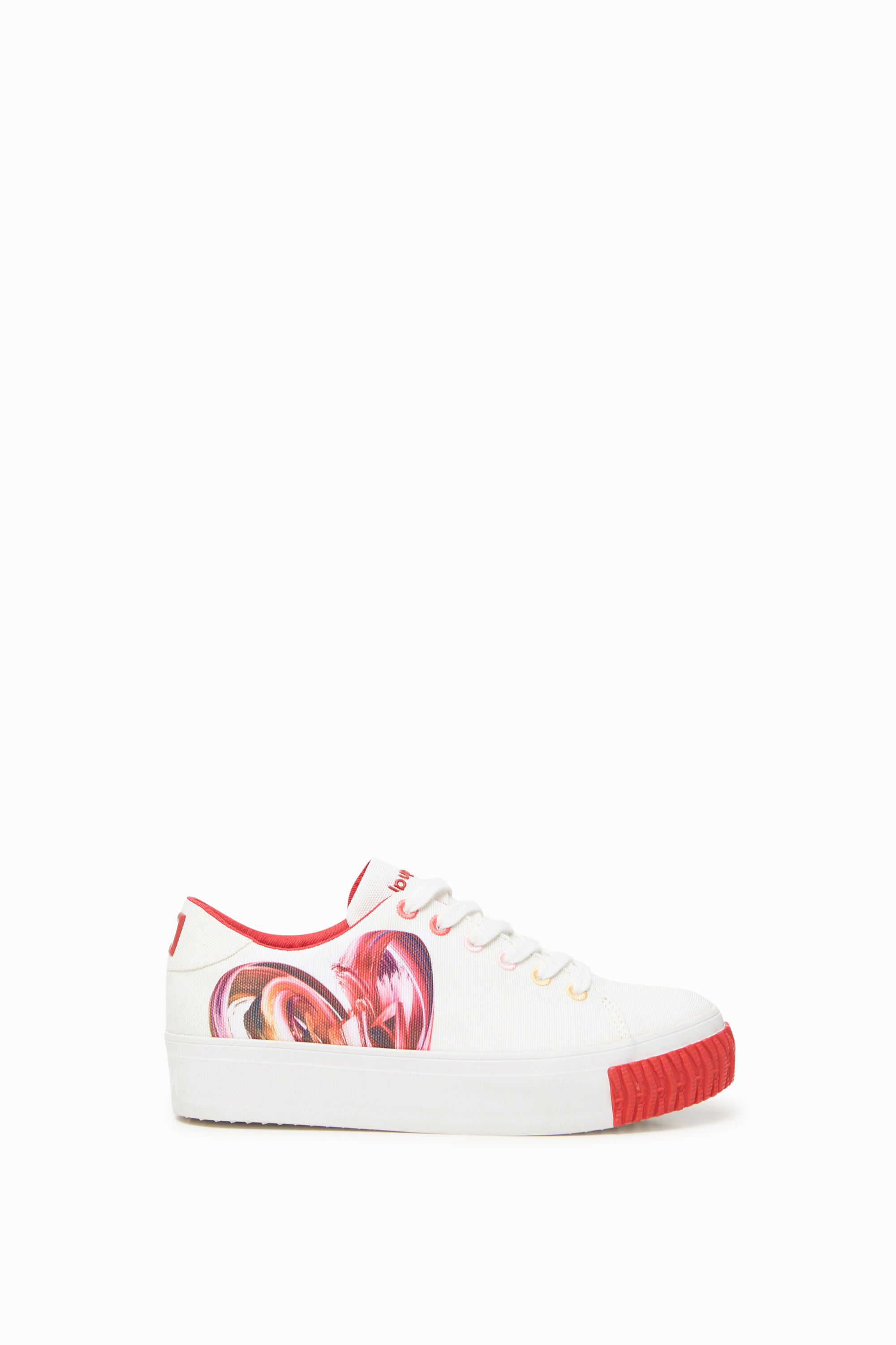 Platform sneakers heart - WHITE - 36
