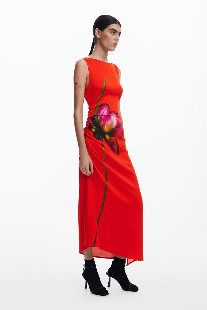Orchid asymmetrical dress | Desigual