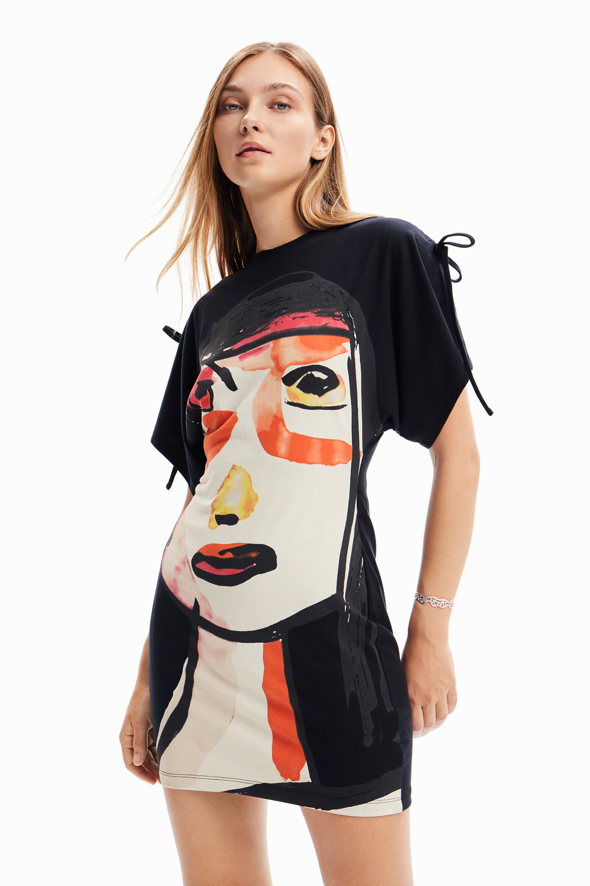 Arty face mini dress