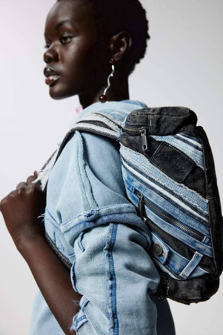 Sac en denim moyen patch | Desigual