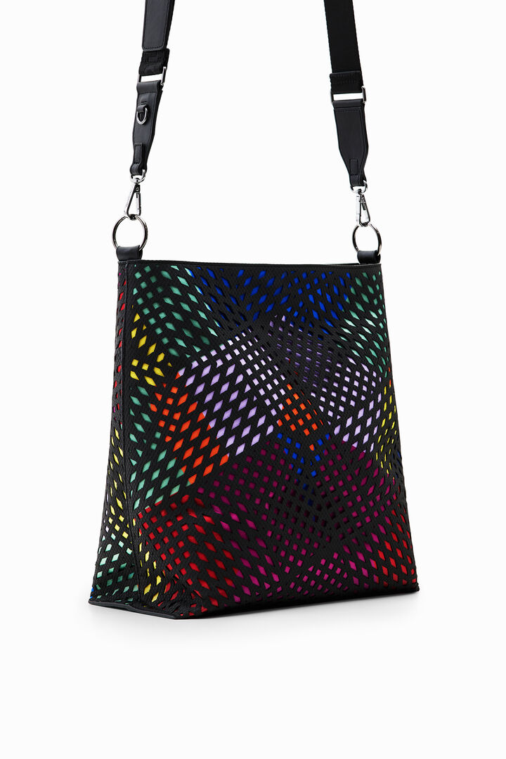 Large geometric bucket bag | Desigual