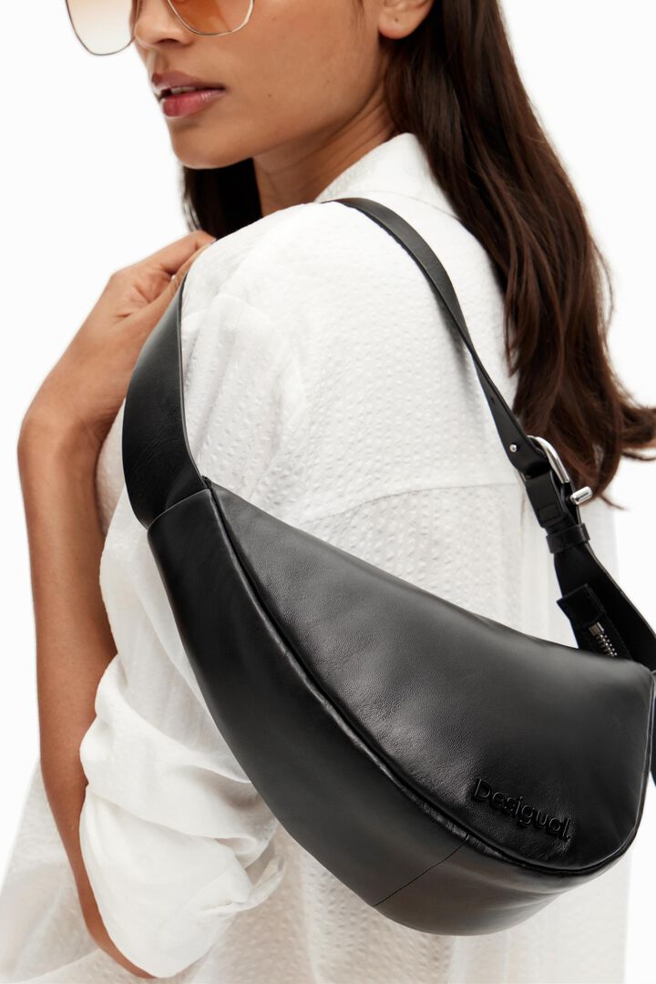 M oval leather bag | Desigual