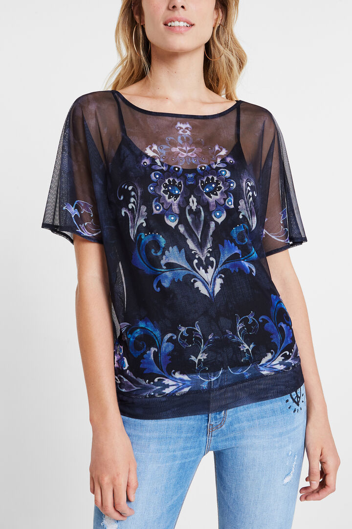 Oversize mesh T-shirt | Desigual