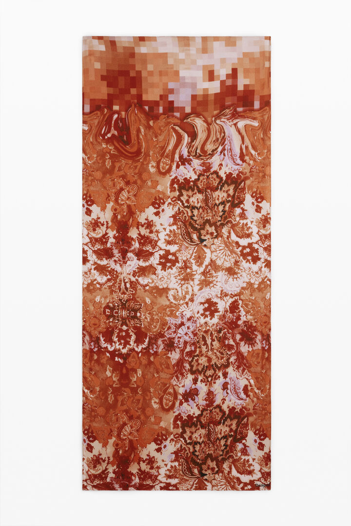Foulard rectangulaire à motif cachemire