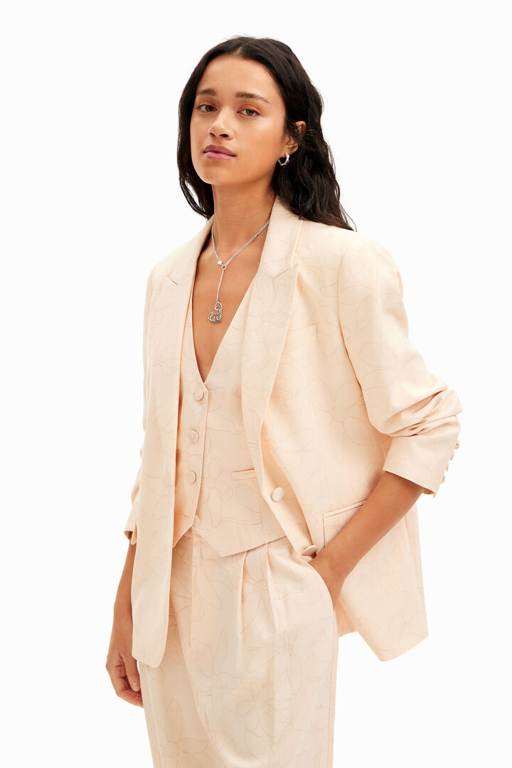 Blazer recta flores | Desigual