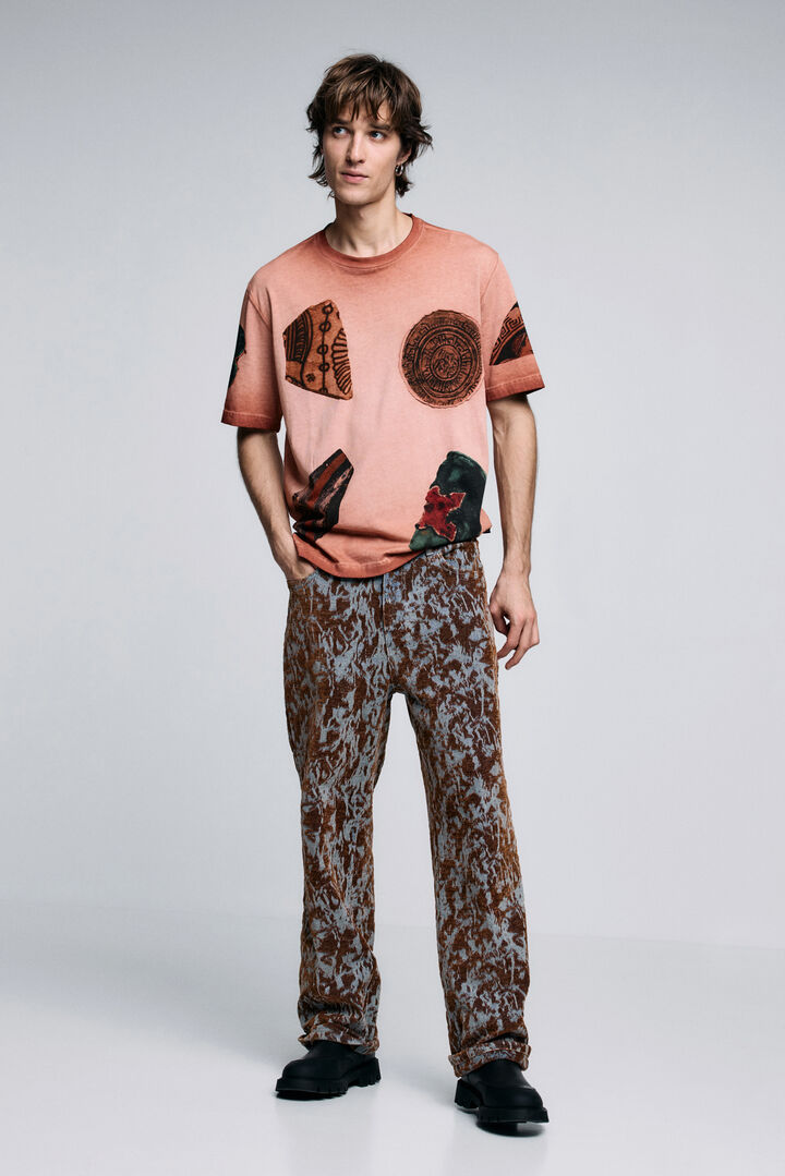 T-shirt met korte mouwen en patchwork | Desigual