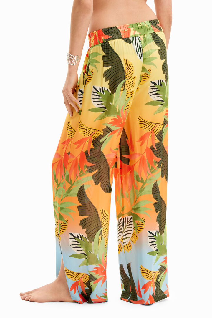 Pantalon wide leg tropical | Desigual