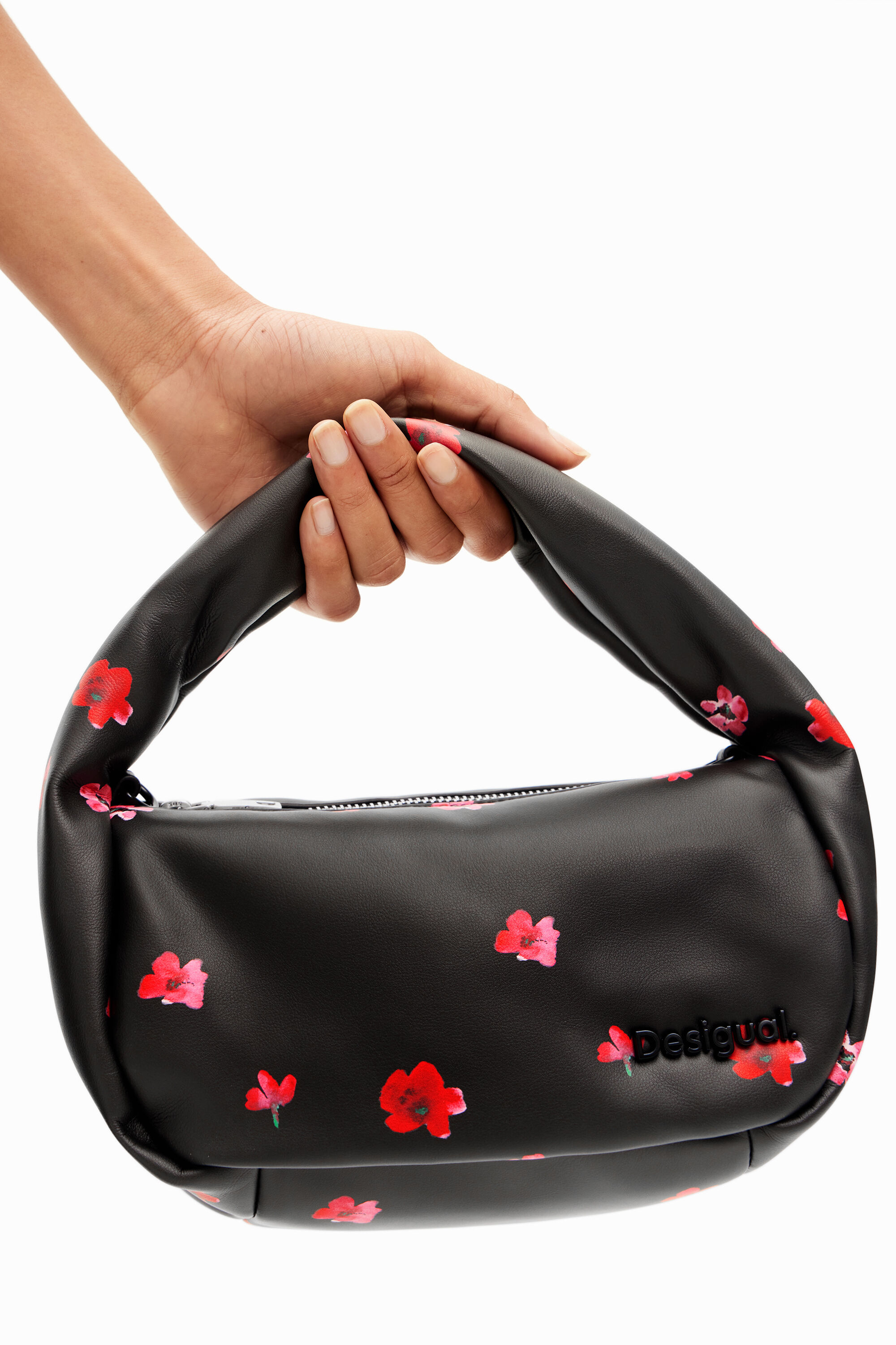 Black floral bag discount