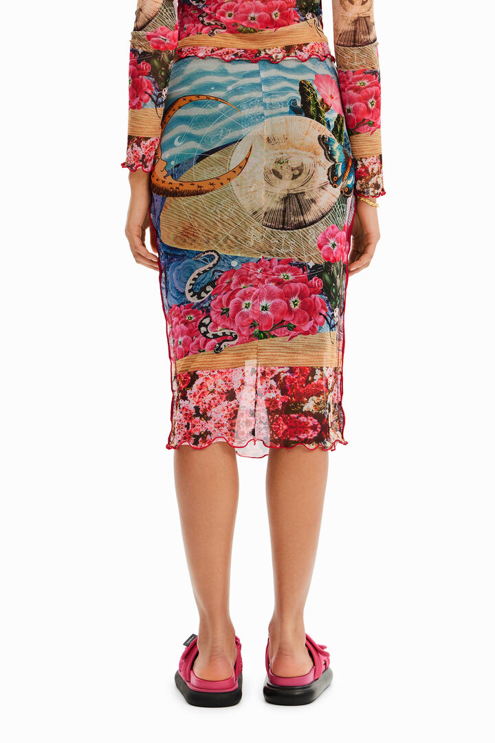 Falda midi slim tul | Desigual