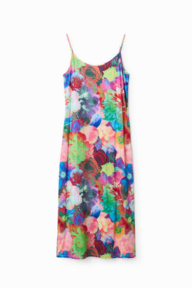 Slim floral lingerie dress | Desigual