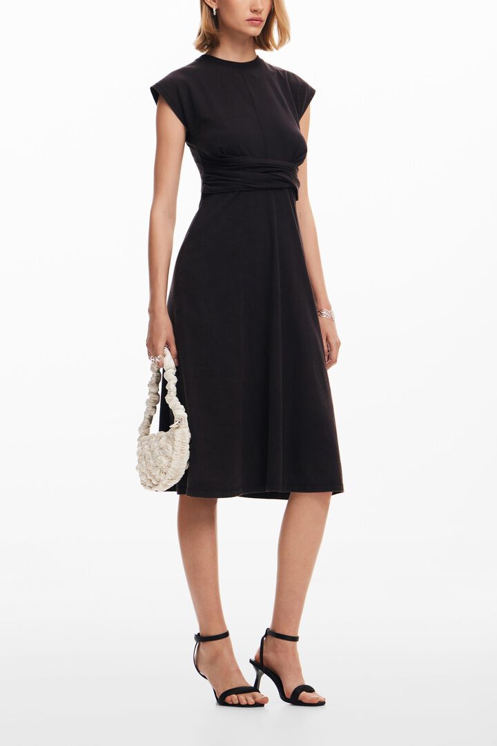 Gerimpelde midi-jurk | Desigual