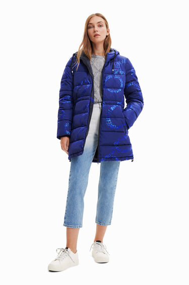 Padded coat with text | Desigual.com