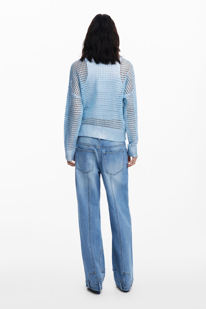 Metallic openwork sweater | Desigual