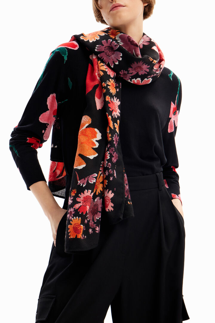 Rectangular floral foulard | Desigual